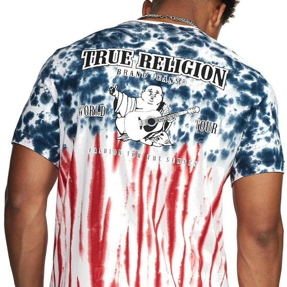 red white and blue true religion shirt
